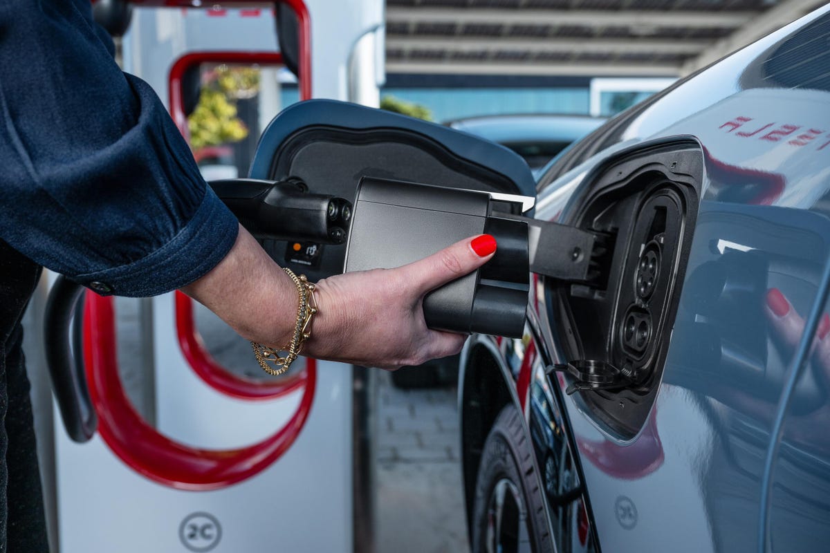 Ford Fast Charging Adapter in use