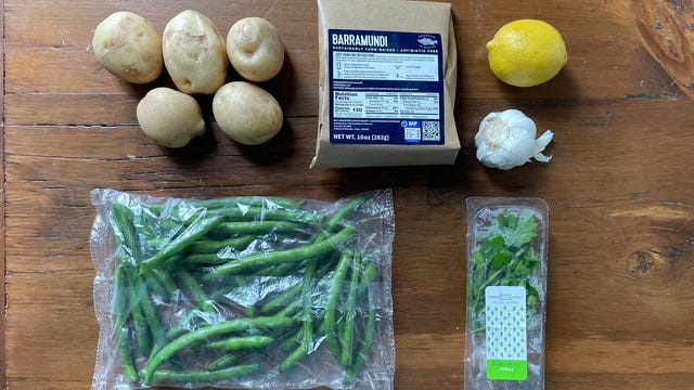 ingredients for fish meal kit