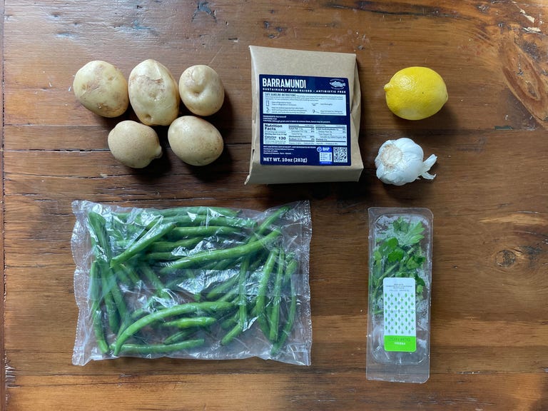 ingredients for fish meal kit