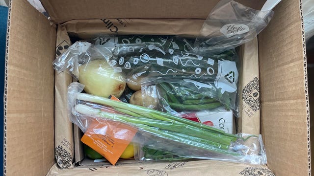 box of groceries