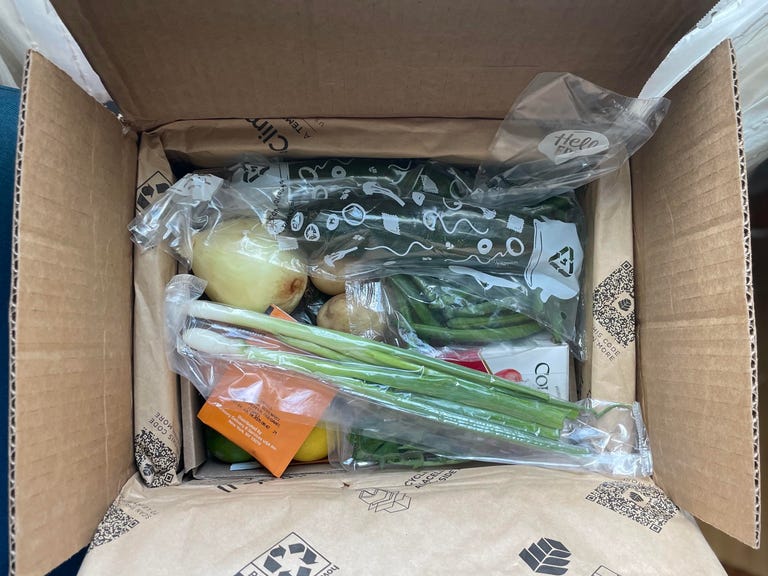 box of groceries