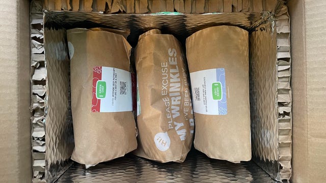 3 Green Chef Meals in paper bags