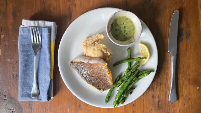 fish meal on table