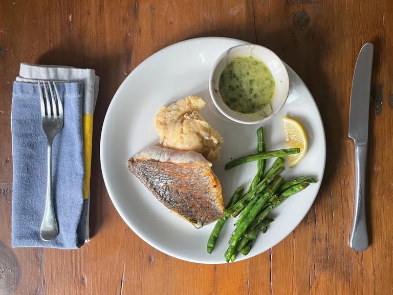 fish meal on table